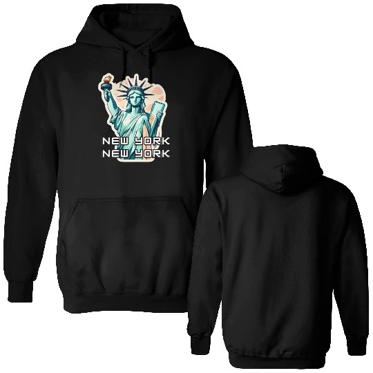 New York - Statue of Liberty Double Sided Hoodies