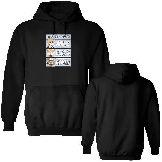 Anime Love, Dog Joy, Ramen Comfort Double Sided Hoodies