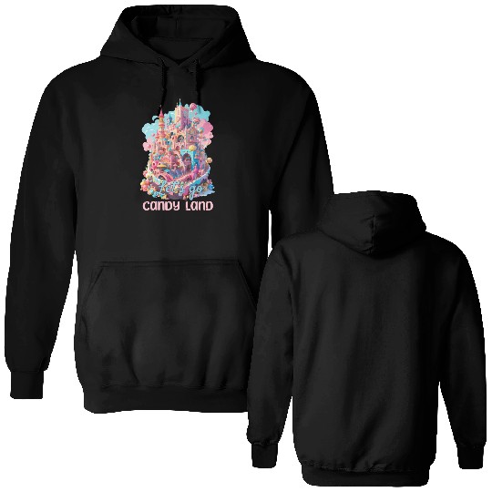 Let's Go Candy Land Graphic Double Sided Hoodies