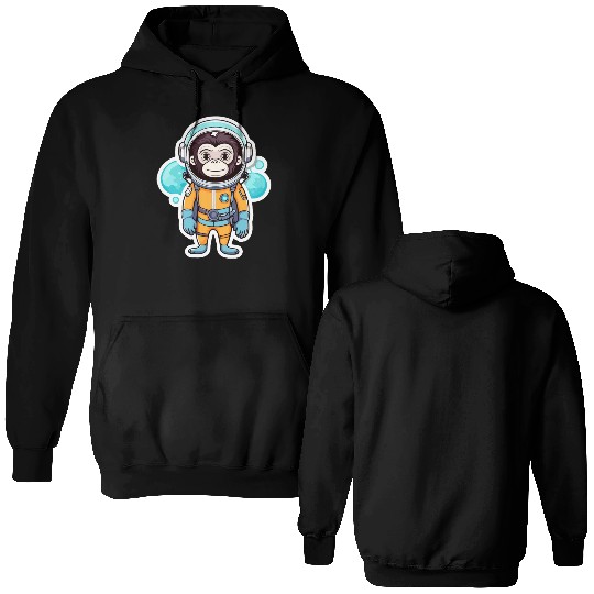 Monkey Ape Astronaut Illustration Double Sided Hoodies