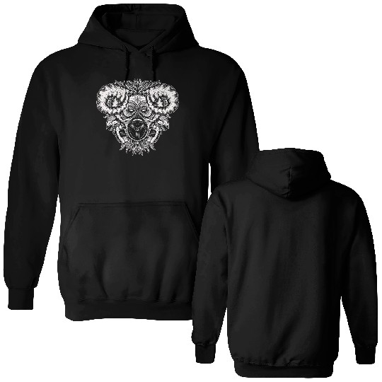 Skull Goat Beast Artwork Double Sided Hoodies