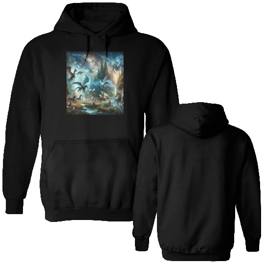 Fantasy Mythical Winged Creatures Double Sided Hoodies