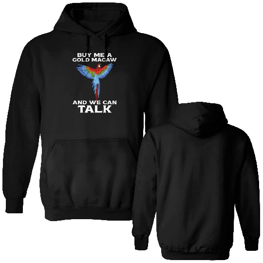 Blue Gold Macaw Ornithologist Enthusiast Gift Double Sided Hoodies