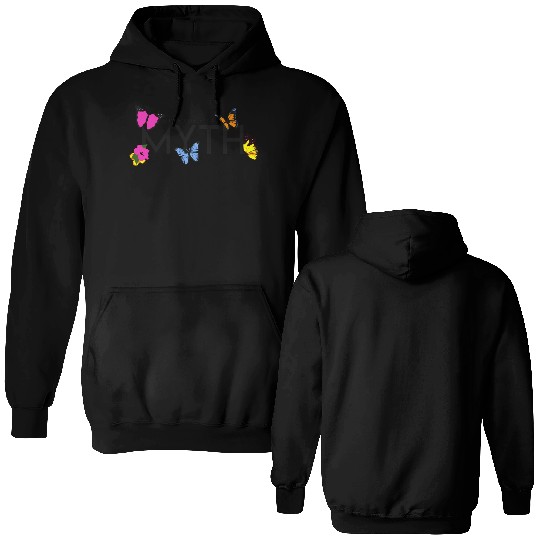 Impossible is a... Myth Hibiscus et papillon Double Sided Hoodies