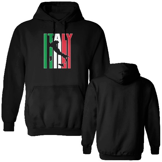 Italy Vintage Countries Italian Culture Flag Double Sided Hoodies