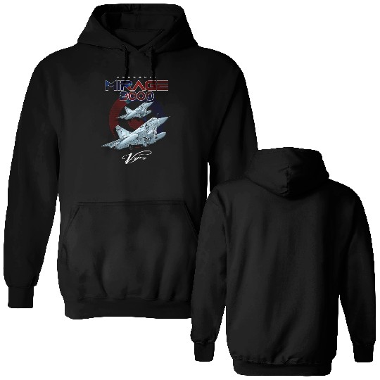 Dassault Mirage 2000 French Vintage Multi-Role Fig Double Sided Hoodies