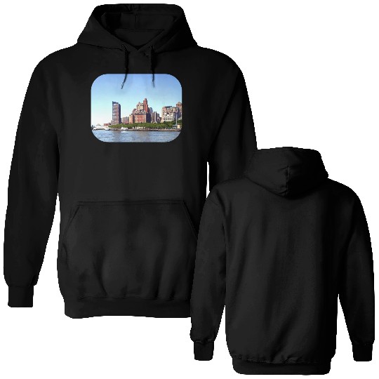 Manhattan NY - Manhattan Skyline on a Clear Day Double Sided Hoodies