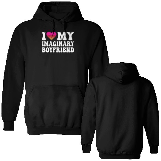 I Heart My Imaginary Bf Boyfriend I Love My Bf Double Sided Hoodies