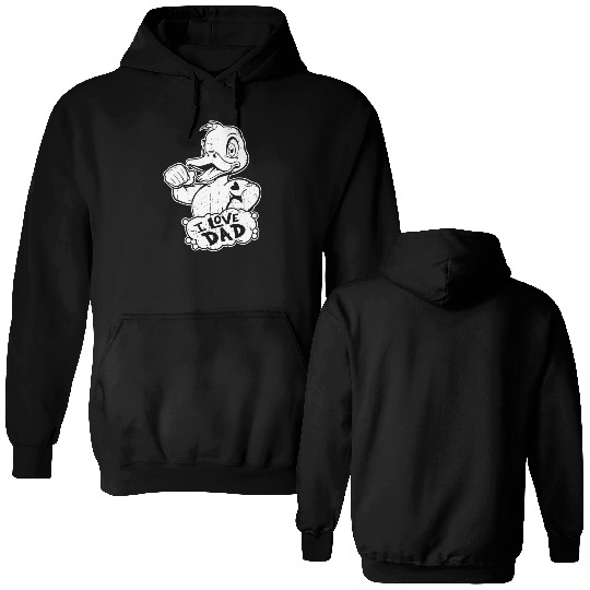 Duck Goose Geese I Love Dad Double Sided Hoodies
