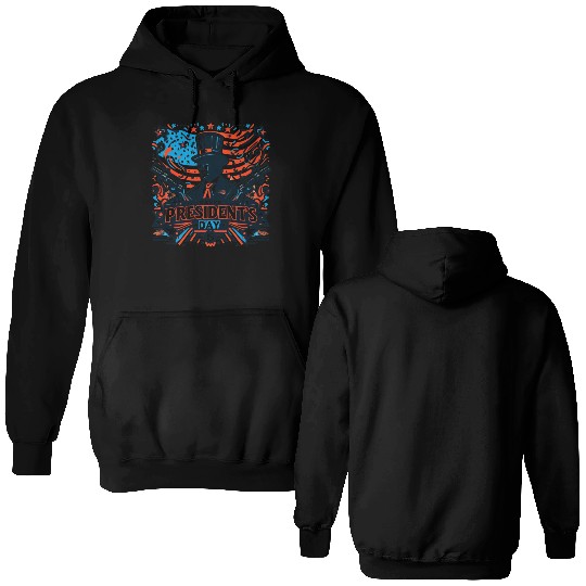 history of us presidents day Double Sided Hoodies