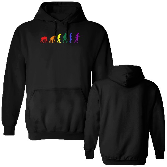 Rainbow Evolution Double Sided Hoodies