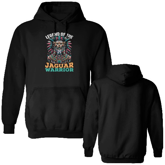 Aztec Jaguar Warrior Aztec Culture Indigenous Double Sided Hoodies