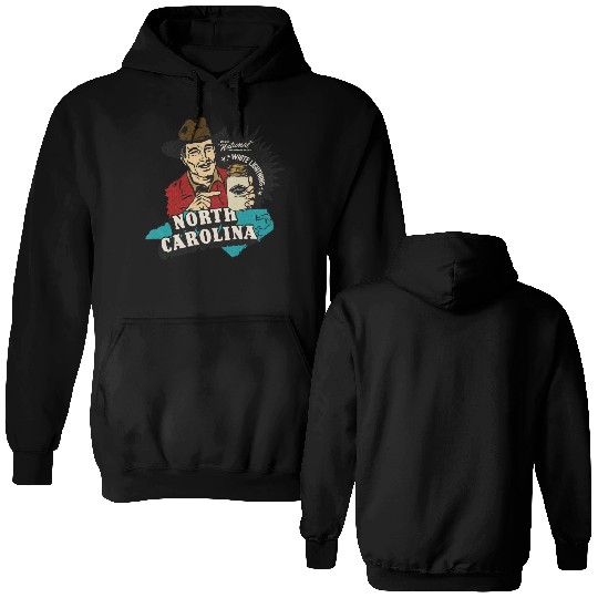 Vintage Raleigh NC Moonshine Double Sided Hoodies
