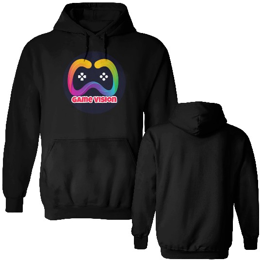 Game Vision Official YouTube Channel Logo Double Sided Hoodies