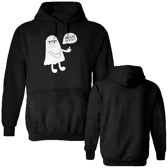 Ghost morbid middle finger Double Sided Hoodies