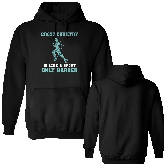 Cross Country Running Marathoner Double Sided Hoodies