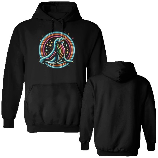 Seal Neon in circle Double Sided Hoodies