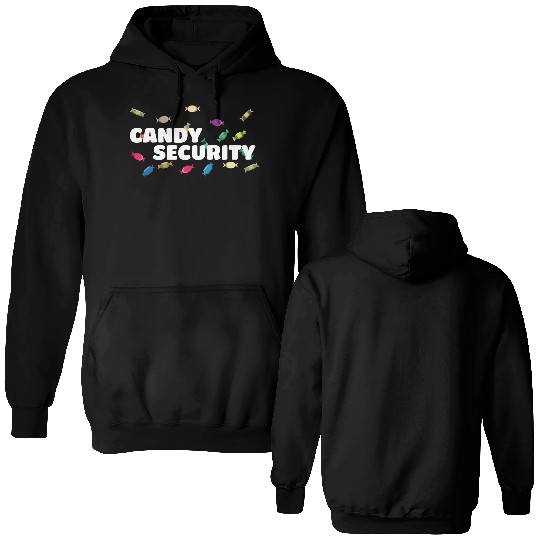 Candy Security Mom Dad Matching Birthday Costume Double Sided Hoodies