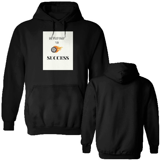Black and white simplicity on the way to success Double Sided Hoodies