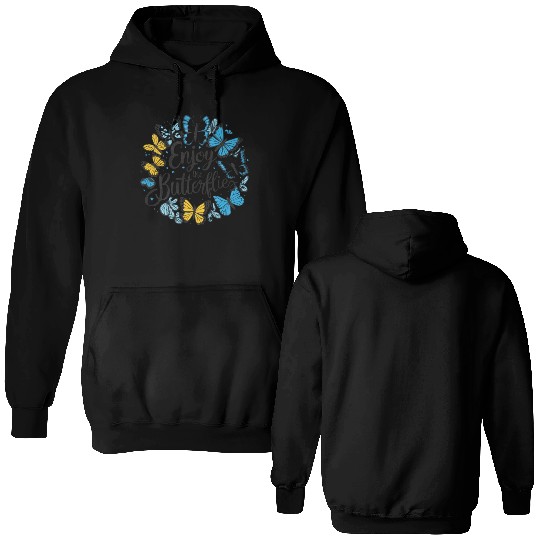 enjoy the butterflies Double Sided Hoodies