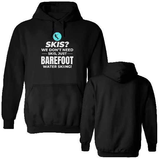 Barefoot Water Skiing Extreme Sports Barefooting Double Sided Hoodies