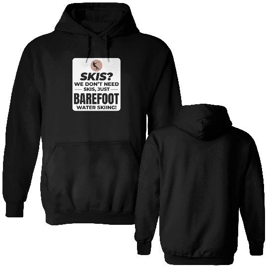 Barefoot Water Skiing Extreme Sports Barefooting Double Sided Hoodies