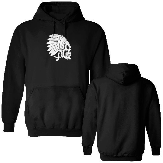 Indigenous Native American Skull Head Double Sided Hoodies