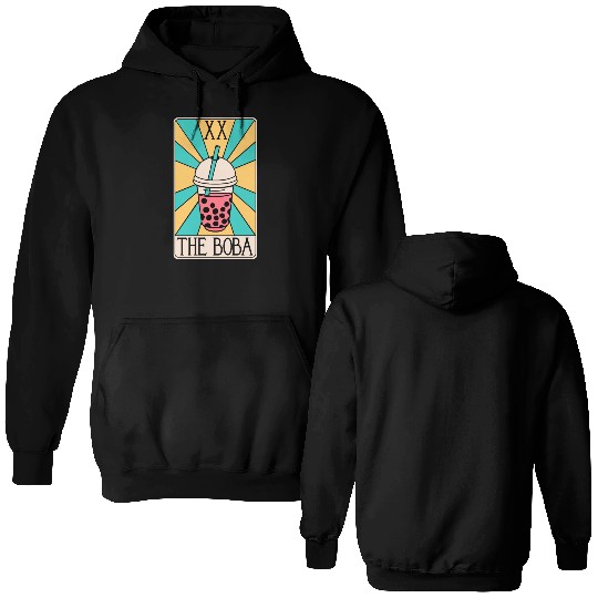 Boba Tarot Card - Bubble Tea Double Sided Hoodies