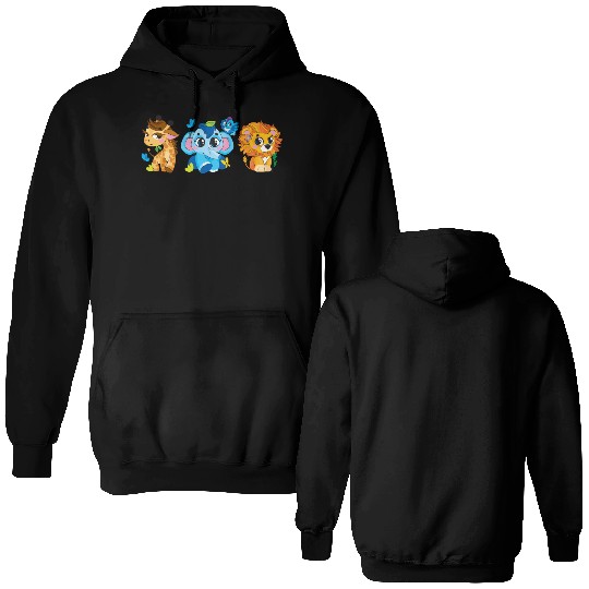 Cute Safari Animals Double Sided Hoodies