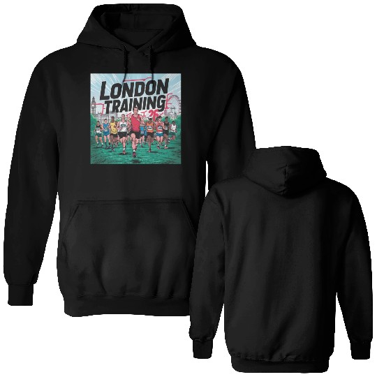 London Marathon by Kalam Double Sided Hoodies