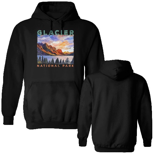 Glacier National Park US Montana parks Double Sided Hoodies