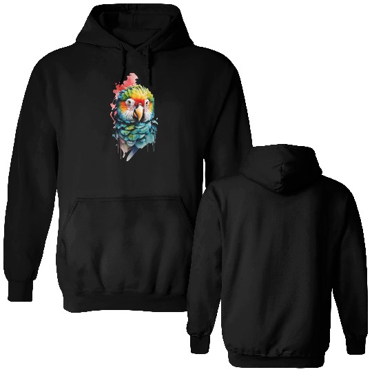 Macaw, Budgie Cockatoo, Parrot Flock Double Sided Hoodies