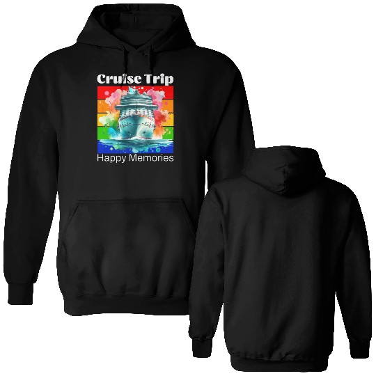cruise trip happy memories Double Sided Hoodies