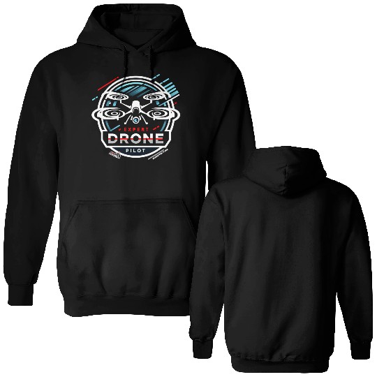 Grafica drone expert 2 Double Sided Hoodies