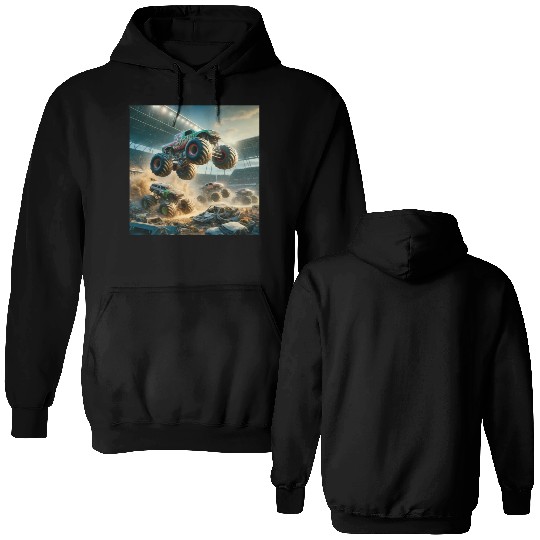 Monster Madness Monster Trucks Double Sided Hoodies