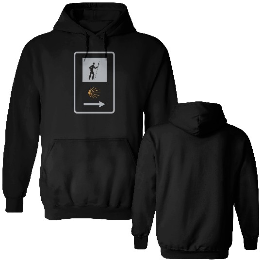 Way of St. James Pilgrim Camino Shell Sign Double Sided Hoodies