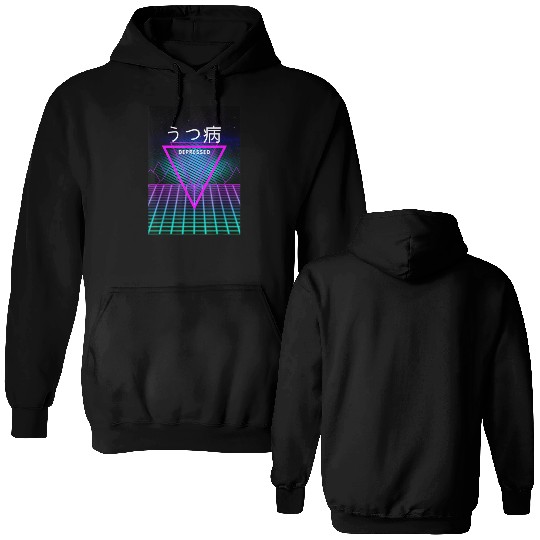 aesthetic vaporwave clothes depressed Double Sided Hoodies