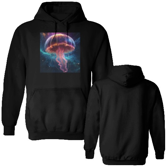 Cosmic Jellyfish Dance Double Sided Hoodies