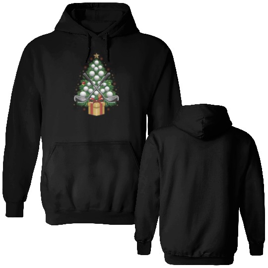 Golf Equipment Christmas Tree Christmas Golf Double Sided Hoodies