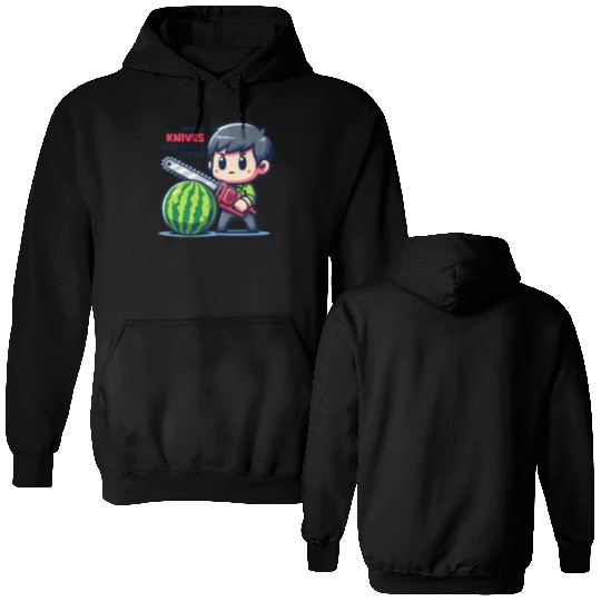 Cutting Watermelon - Melon Chainsaw Double Sided Hoodies