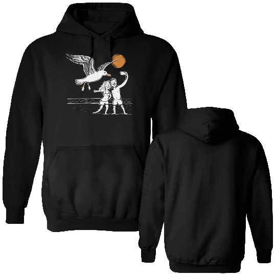 Seagull Surprise: The Ultimate Beach Photobomb Double Sided Hoodies
