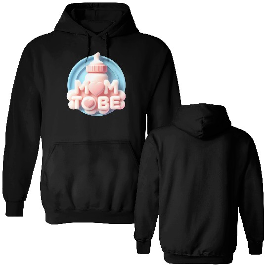 Cute Mom To Be Baby Announcement Design Double Sided Hoodies