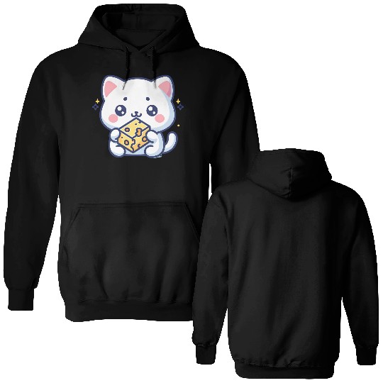 Cheese Cube Cat Double Sided Hoodies