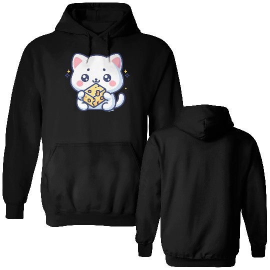 Cheese Cube Cat Double Sided Hoodies