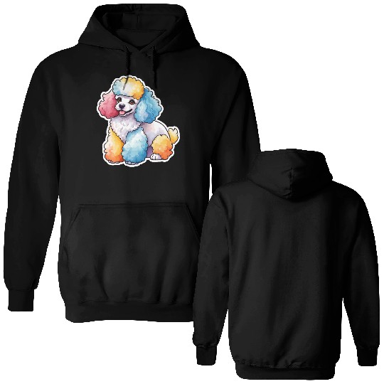 Poodle Watercolor Double Sided Hoodies