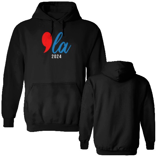 Comma La Kamala Harris 2024 Double Sided Hoodies
