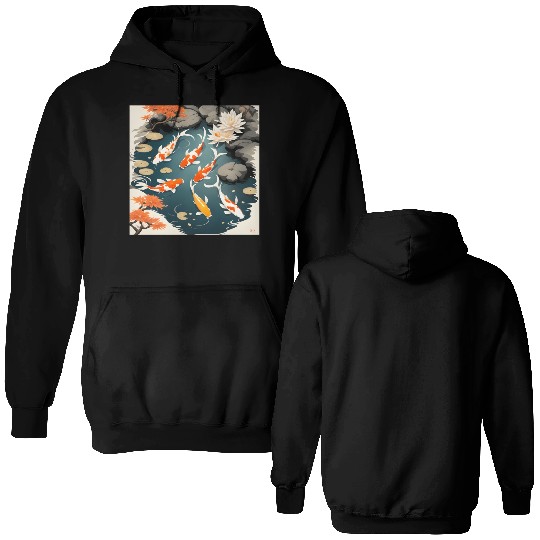 Koi Pond 2 Double Sided Hoodies