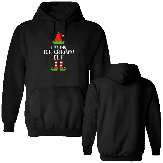Matching Family Group I m Ice Cream Elf Christmas Double Sided Hoodies