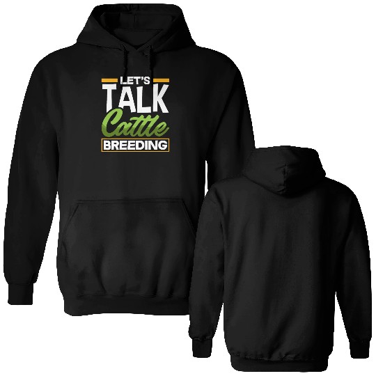 Let's Talk About Cattle Breeding Highland Cow Double Sided Hoodies