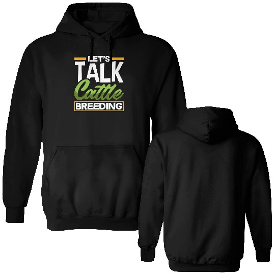 Let's Talk About Cattle Breeding Highland Cow Double Sided Hoodies